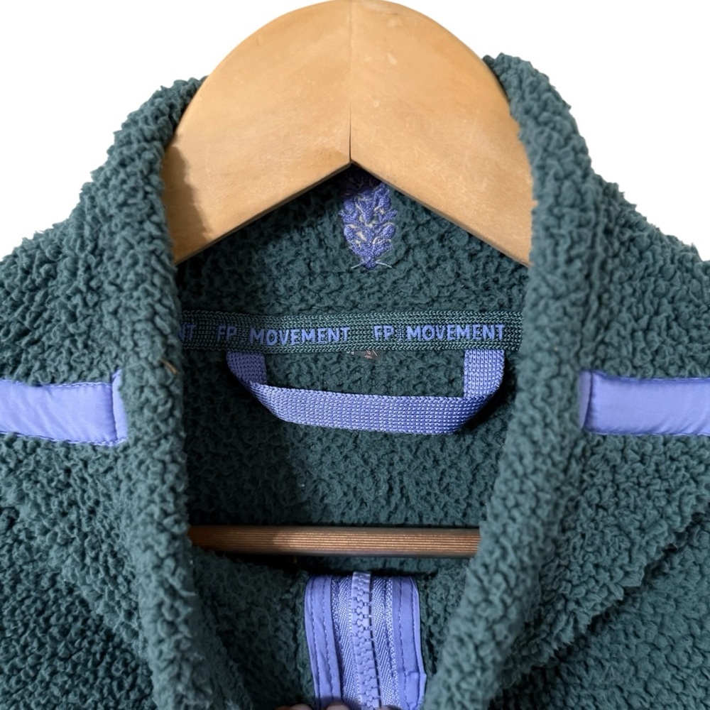 FREE PEOPLE Mountain 1/2 Half Zip Sherpa Pullover Jacket - Picture 5 of 6